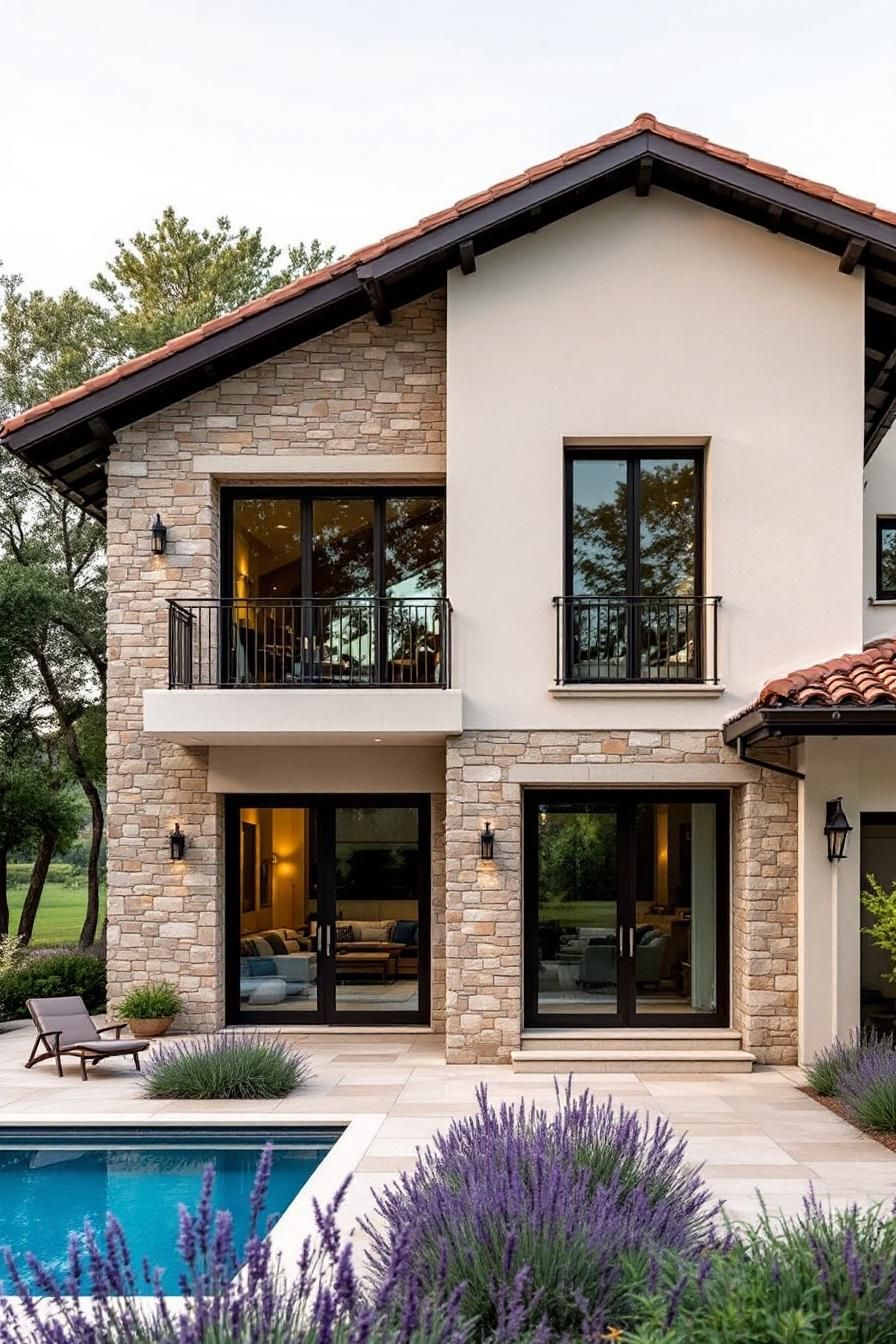 Современный коттедж с бассейном